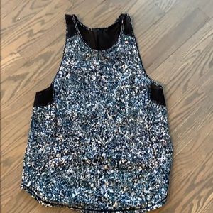 Rare lululemon sea wheeze sculpt tank